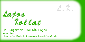 lajos kollat business card